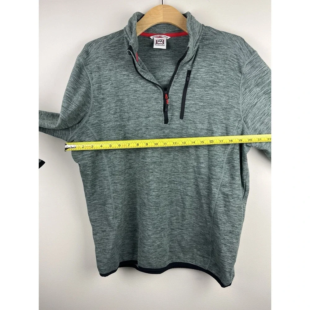 Avalanche Men's Gray 1/4 Zip Mock Neck Pullover Long Sleeve Size‎ L